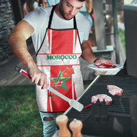 Morocco Football Apron Go Champions Atlas Lions - White - Wonder Print Shop