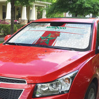 Morocco Football Auto Sun Shade Go Champions Atlas Lions - White - Wonder Print Shop
