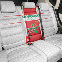 Morocco Football Back Car Seat Cover Go Champions Atlas Lions - White - Wonder Print Shop