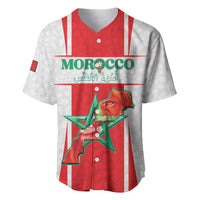 Custom Morocco Football Baseball Jersey Go Champions Atlas Lions - White - Wonder Print Shop