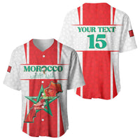 Custom Morocco Football Baseball Jersey Go Champions Atlas Lions - White - Wonder Print Shop