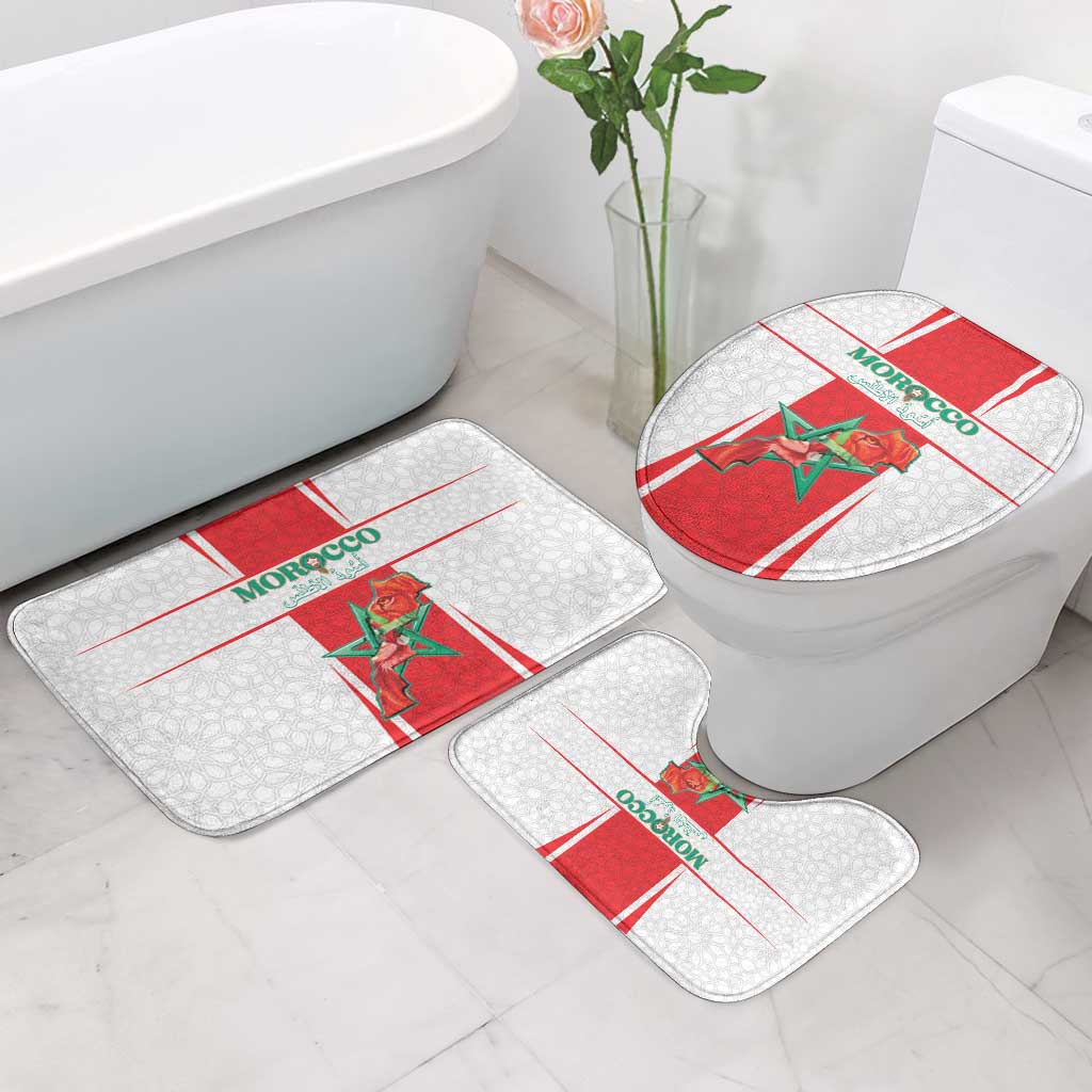 Morocco Football Bathroom Set Go Champions Atlas Lions - White - Wonder Print Shop