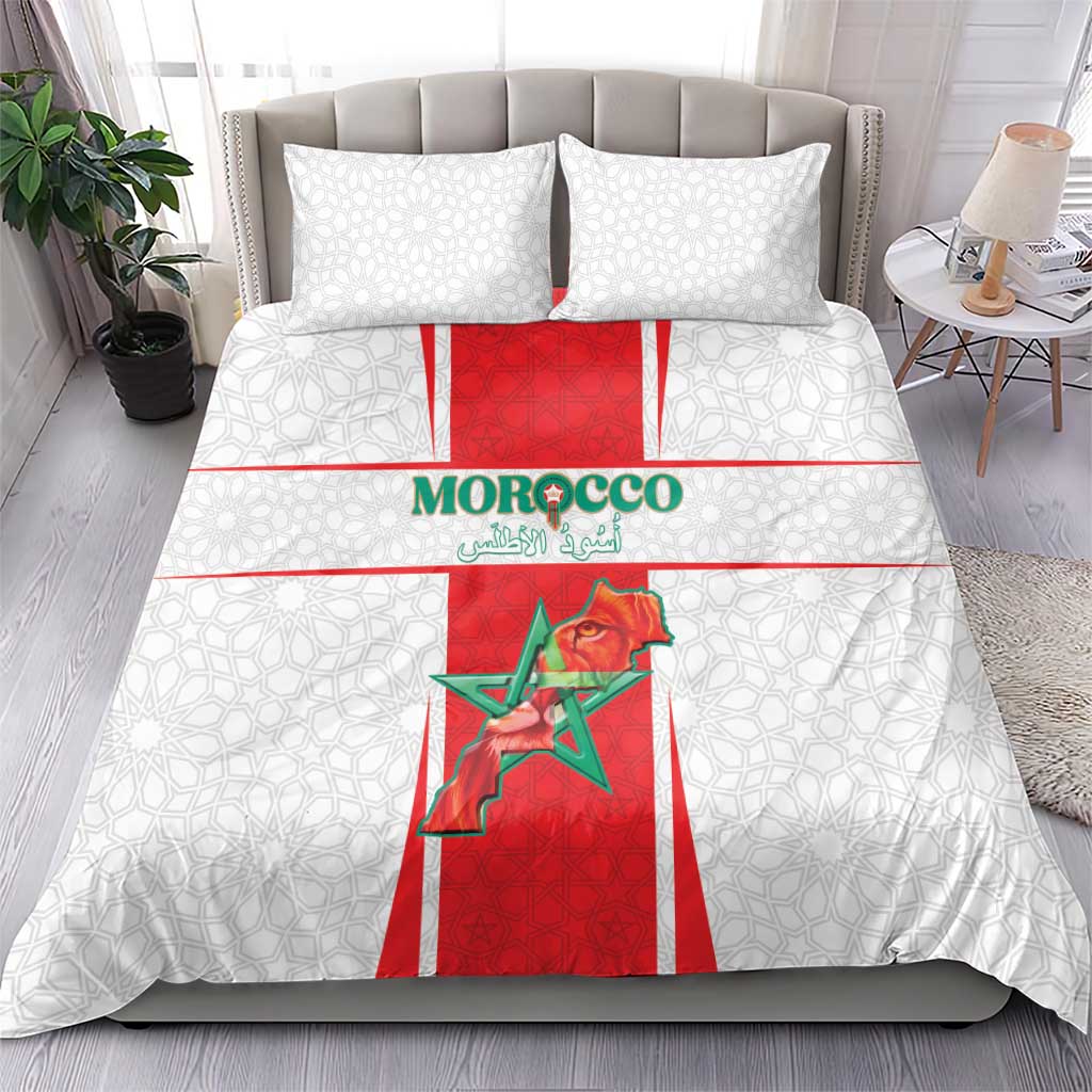 Morocco Football Bedding Set Go Champions Atlas Lions - White - Wonder Print Shop