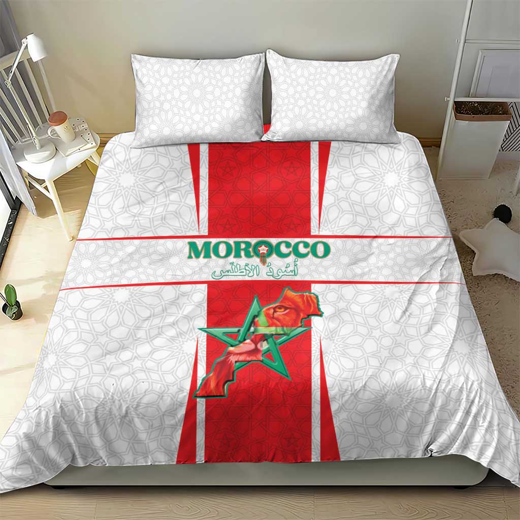 Morocco Football Bedding Set Go Champions Atlas Lions - White - Wonder Print Shop