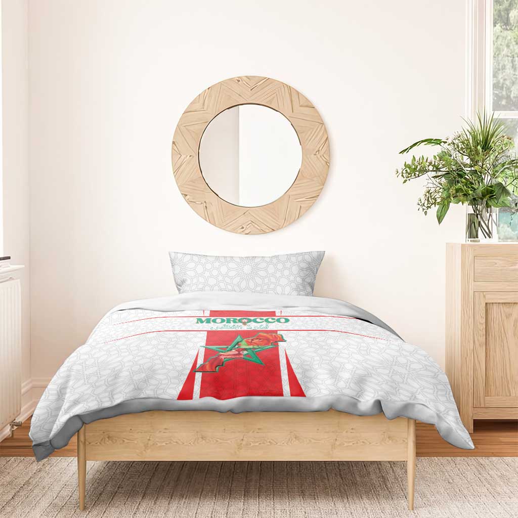 Morocco Football Bedding Set Go Champions Atlas Lions - White - Wonder Print Shop