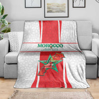 Morocco Football Blanket Go Champions Atlas Lions - White - Wonder Print Shop