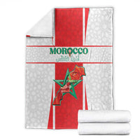 Morocco Football Blanket Go Champions Atlas Lions - White - Wonder Print Shop