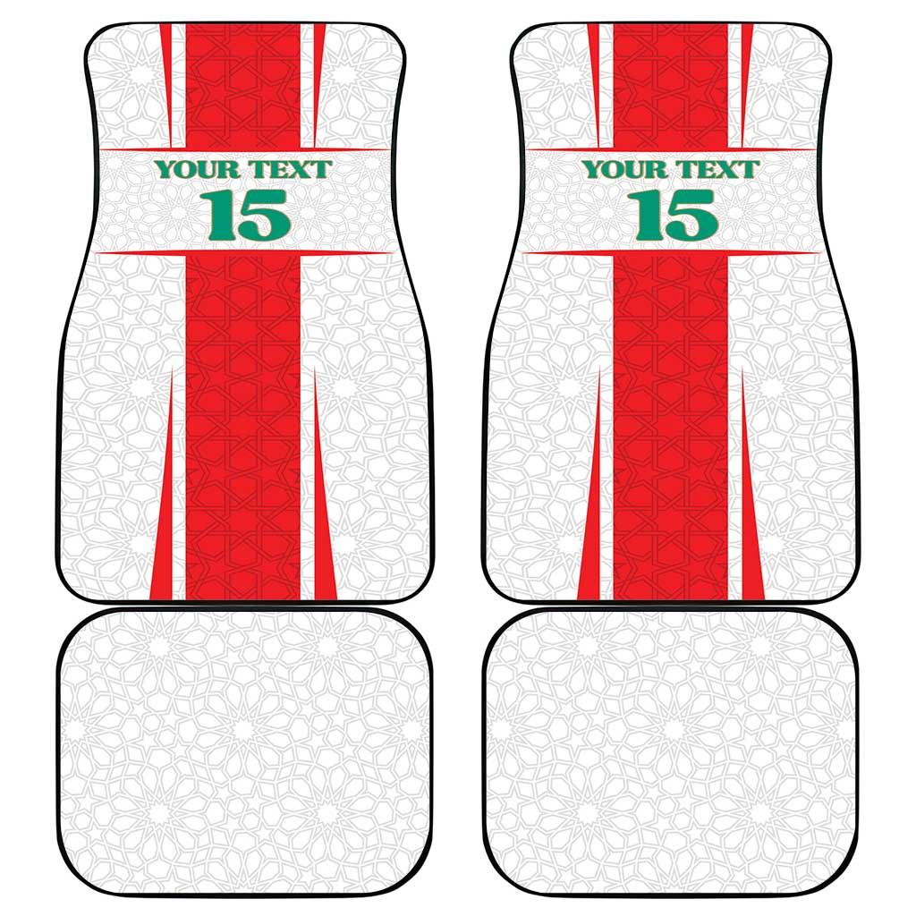 Custom Morocco Football Car Mats Go Champions Atlas Lions - White - Wonder Print Shop