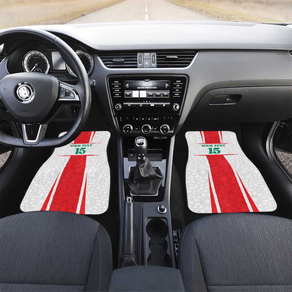Custom Morocco Football Car Mats Go Champions Atlas Lions - White - Wonder Print Shop