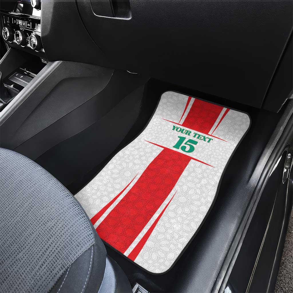 Custom Morocco Football Car Mats Go Champions Atlas Lions - White - Wonder Print Shop