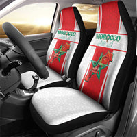 Morocco Football Car Seat Cover Go Champions Atlas Lions - White - Wonder Print Shop