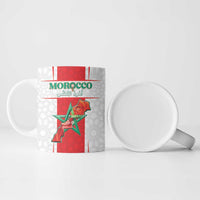 Custom Morocco Football Ceramic Mug Go Champions Atlas Lions - White - Wonder Print Shop