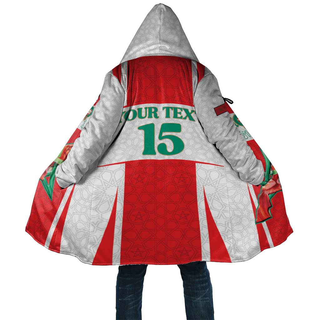 Custom Morocco Football Cloak Go Champions Atlas Lions - White - Wonder Print Shop