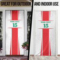 Custom Morocco Football Door Cover Go Champions Atlas Lions - White - Wonder Print Shop