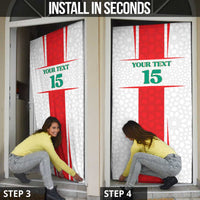 Custom Morocco Football Door Cover Go Champions Atlas Lions - White - Wonder Print Shop