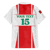 Custom Morocco Football Family Matching Long Sleeve Bodycon Dress and Hawaiian Shirt Go Champions Atlas Lions - White - Wonder Print Shop
