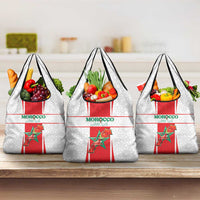 Morocco Football Grocery Bag Go Champions Atlas Lions - White - Wonder Print Shop
