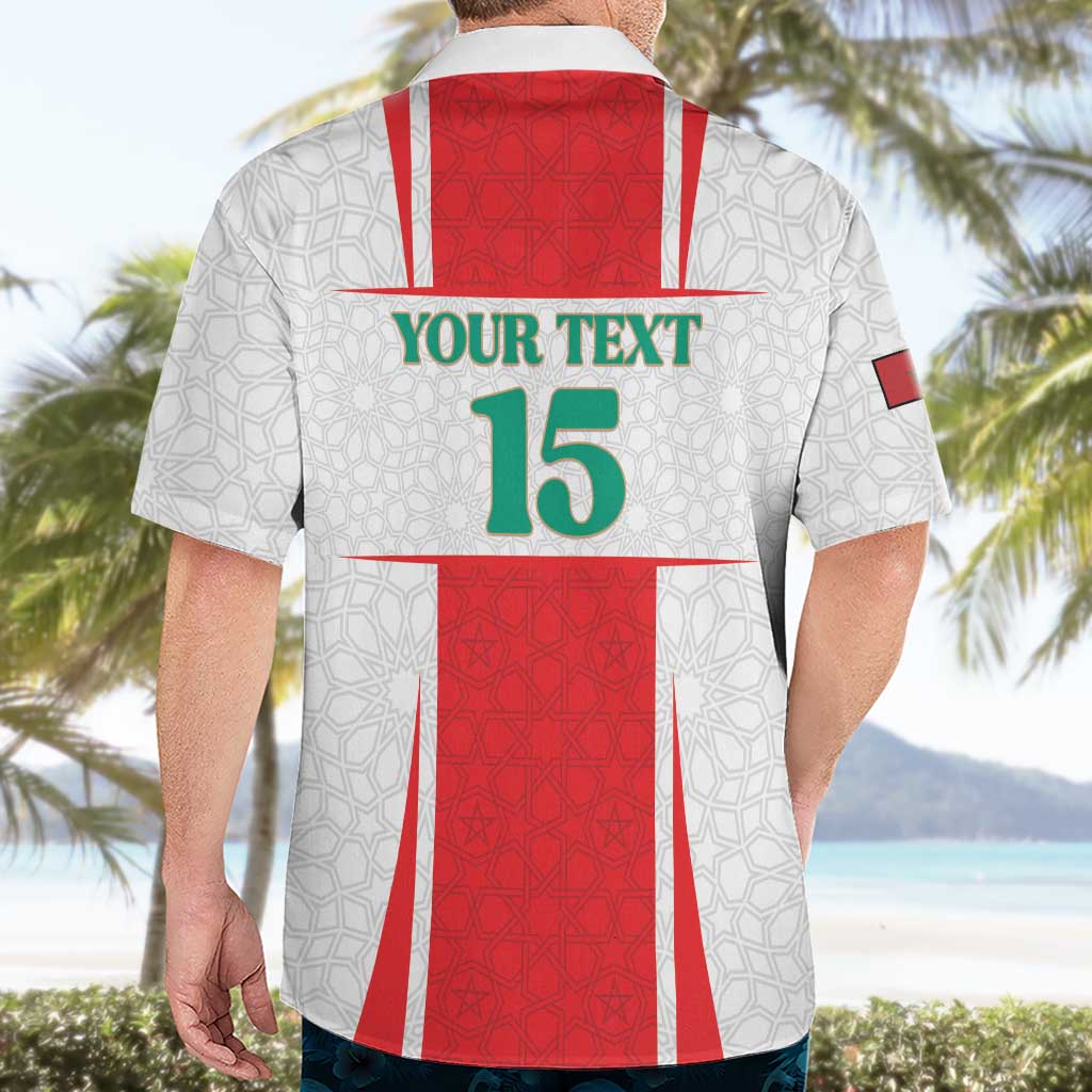 Custom Morocco Football Hawaiian Shirt Go Champions Atlas Lions - White - Wonder Print Shop