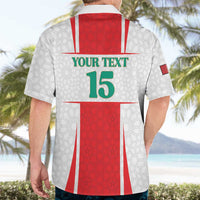 Custom Morocco Football Hawaiian Shirt Go Champions Atlas Lions - White - Wonder Print Shop