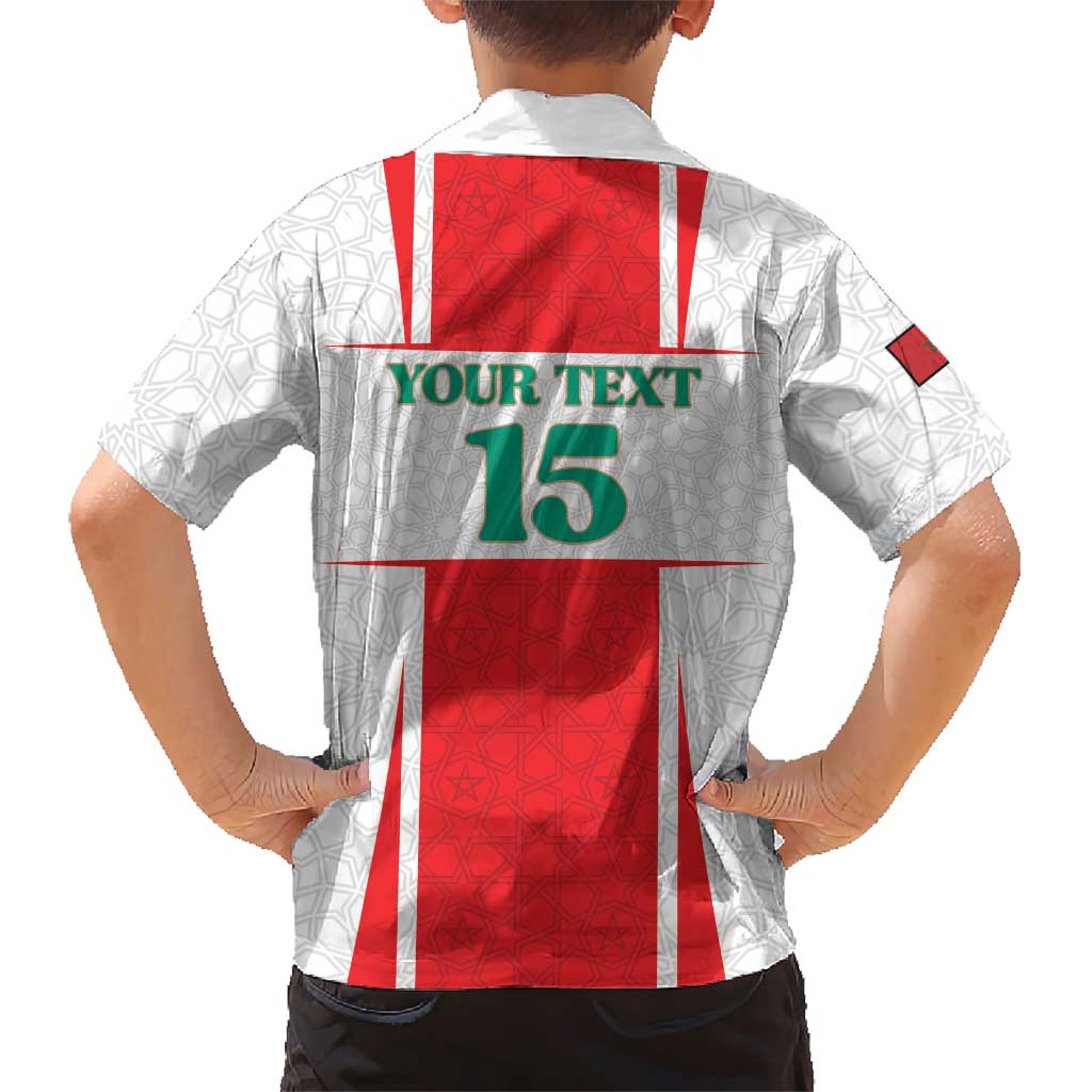 Custom Morocco Football Hawaiian Shirt Go Champions Atlas Lions - White - Wonder Print Shop