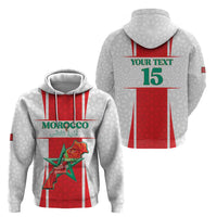 Custom Morocco Football Hoodie Go Champions Atlas Lions - White - Wonder Print Shop
