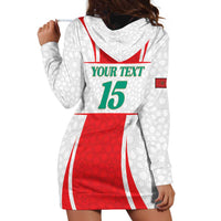 Custom Morocco Football Hoodie Dress Go Champions Atlas Lions - White - Wonder Print Shop