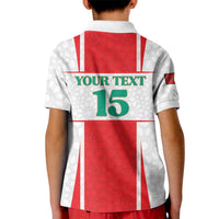 Custom Morocco Football Kid Polo Shirt Go Champions Atlas Lions - White - Wonder Print Shop