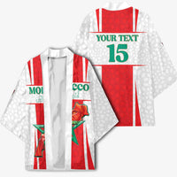 Custom Morocco Football Kimono Go Champions Atlas Lions - White - Wonder Print Shop