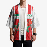 Custom Morocco Football Kimono Go Champions Atlas Lions - White - Wonder Print Shop