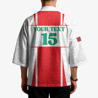 Custom Morocco Football Kimono Go Champions Atlas Lions - White - Wonder Print Shop