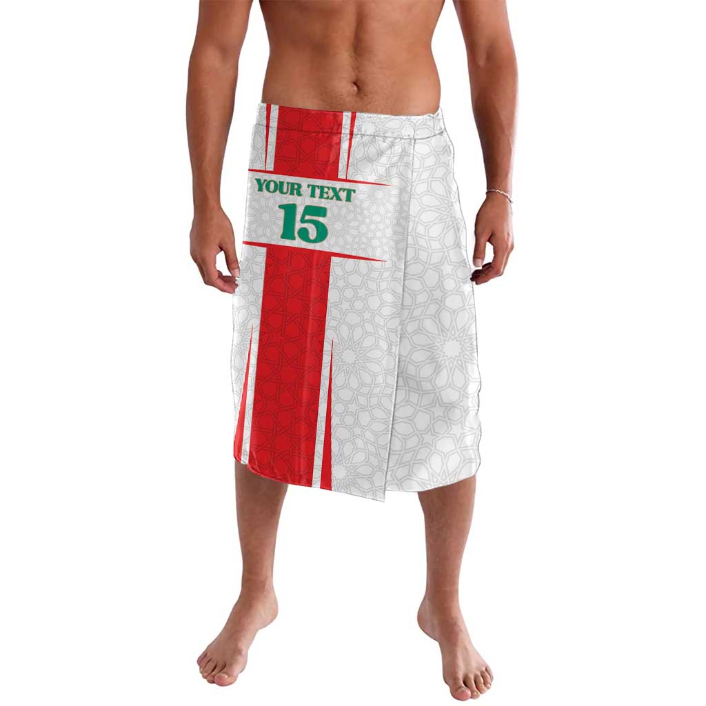 Custom Morocco Football Lavalava Go Champions Atlas Lions - White - Wonder Print Shop