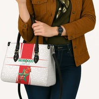 Morocco Football Leather Bag Go Champions Atlas Lions - White - Wonder Print Shop