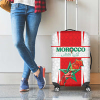 Morocco Football Luggage Cover Go Champions Atlas Lions - White - Wonder Print Shop