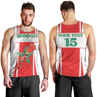 Custom Morocco Football Men Tank Top Go Champions Atlas Lions - White - Wonder Print Shop