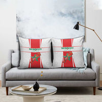Morocco Football Pillow Cover Go Champions Atlas Lions - White - Wonder Print Shop