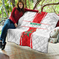 Morocco Football Quilt Go Champions Atlas Lions - White - Wonder Print Shop