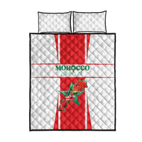 Morocco Football Quilt Bed Set Go Champions Atlas Lions - White - Wonder Print Shop