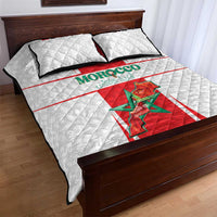 Morocco Football Quilt Bed Set Go Champions Atlas Lions - White - Wonder Print Shop