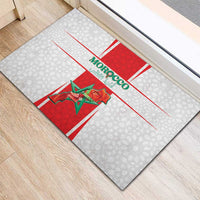Morocco Football Rubber Doormat Go Champions Atlas Lions - White - Wonder Print Shop