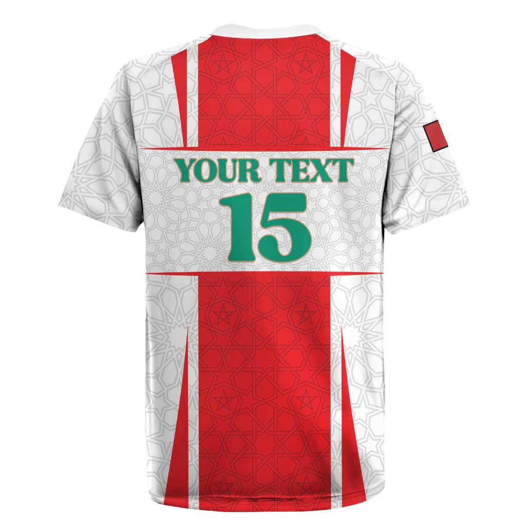 Custom Morocco Football Rugby Jersey Go Champions Atlas Lions - White - Wonder Print Shop