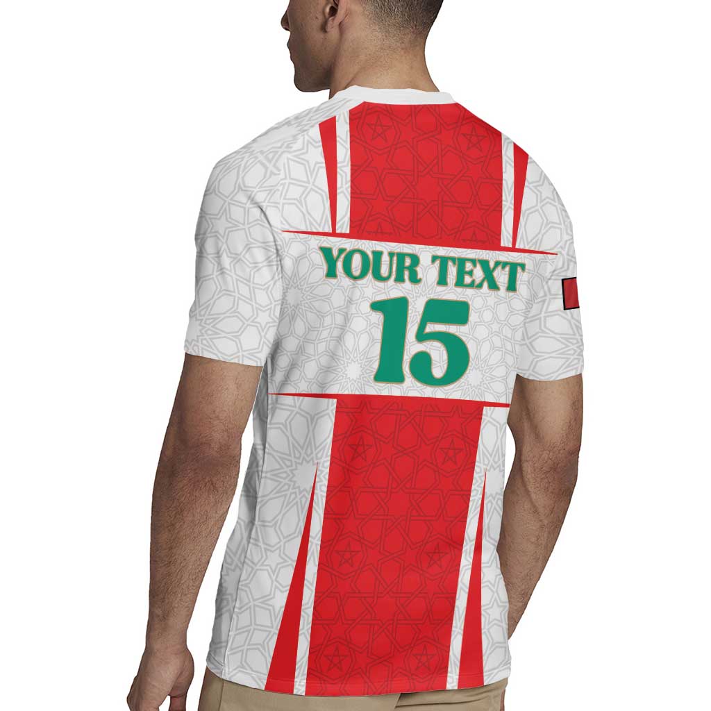 Custom Morocco Football Rugby Jersey Go Champions Atlas Lions - White - Wonder Print Shop