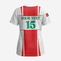Custom Morocco Football Scrub Top Go Champions Atlas Lions - White - Wonder Print Shop