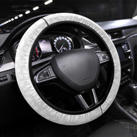 Morocco Football Steering Wheel Cover Go Champions Atlas Lions - White - Wonder Print Shop