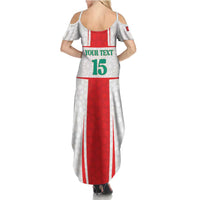 Custom Morocco Football Summer Maxi Dress Go Champions Atlas Lions - White - Wonder Print Shop