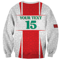 Custom Morocco Football Sweatshirt Go Champions Atlas Lions - White - Wonder Print Shop