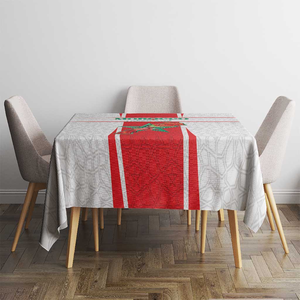 Morocco Football Tablecloth Go Champions Atlas Lions - White - Wonder Print Shop
