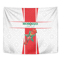 Morocco Football Tapestry Go Champions Atlas Lions - White - Wonder Print Shop