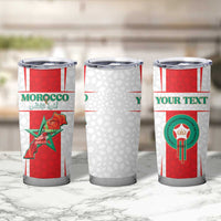 Custom Morocco Football Tumbler Cup Go Champions Atlas Lions - White - Wonder Print Shop