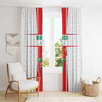 Morocco Football Window Curtain Go Champions Atlas Lions - White - Wonder Print Shop
