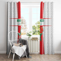 Morocco Football Window Curtain Go Champions Atlas Lions - White - Wonder Print Shop